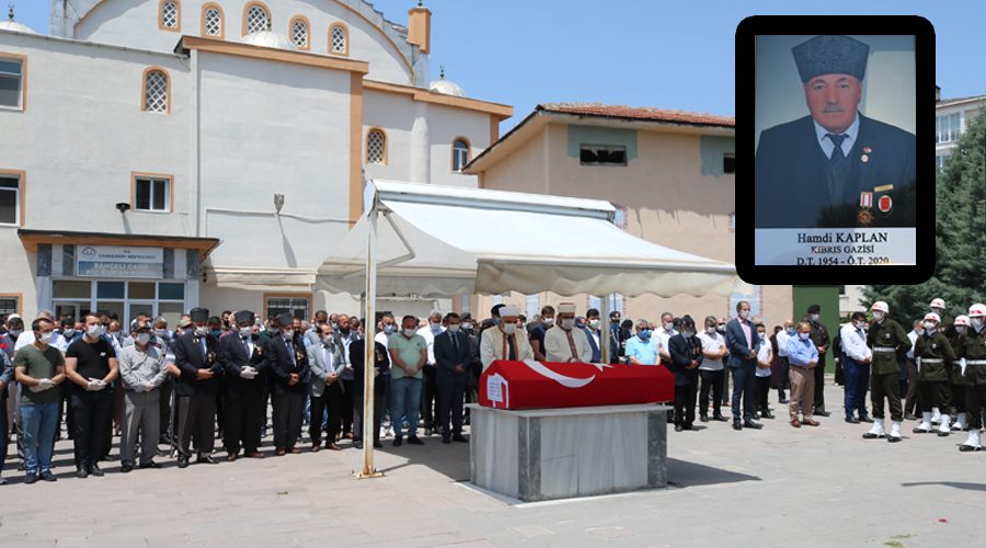 Kıbrıs gazisi Kaplan askeri törenle uğurlandı