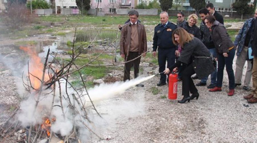 Belediye personeline yangın eğitimi 