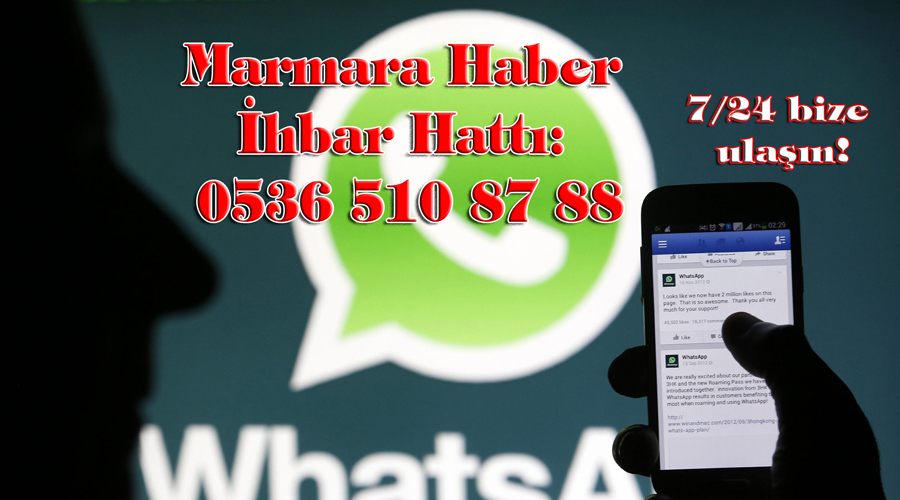 Marmara Haber ihbar hattı: 0536 510 87 88