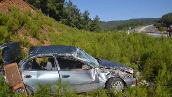 Otomobil Takla Attı:3 Yaralı