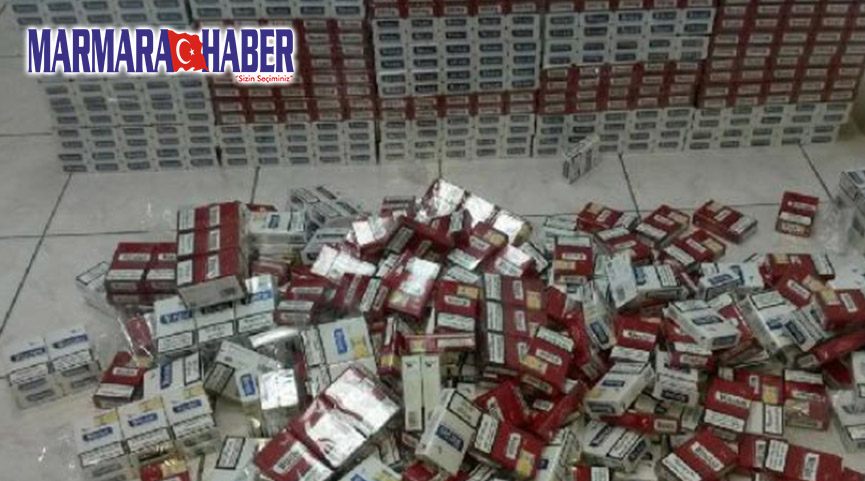 150 paket kaçak sigara ele geçirildi