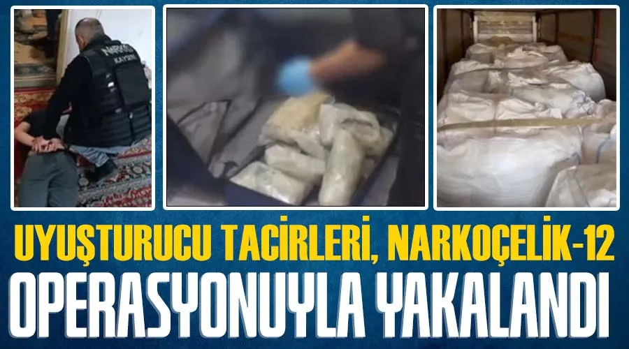 Uyuşturucu tacirleri, Narkoçelik-12 operasyonuyla yakalandı 