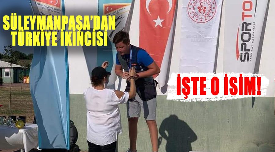 Süleymanpaşalı sporcu Türkiye ikincisi oldu