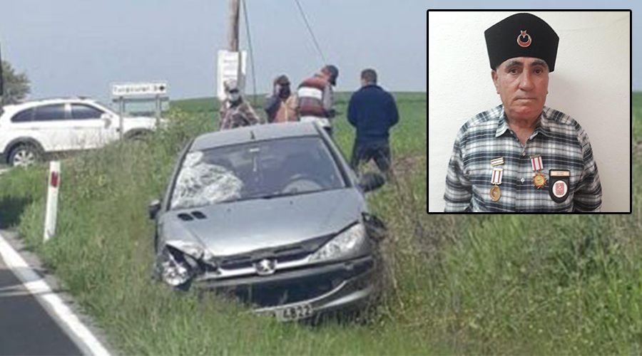 Kıbrıs gazisi, kazada yaşamını yitirdi