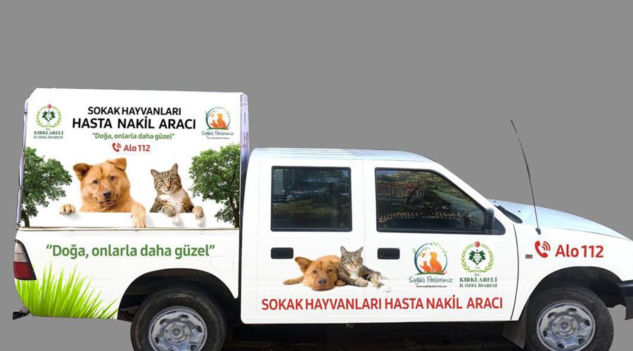 Sokak Hayvanları Hasta Nakil Aracı hizmete girdi